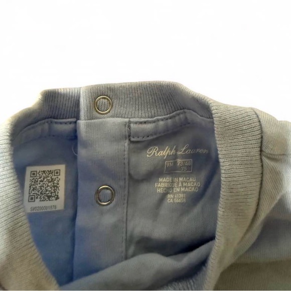 Ralph Lauren Blue Teddy Bear Kids One Piece - Picture 5 of 5
